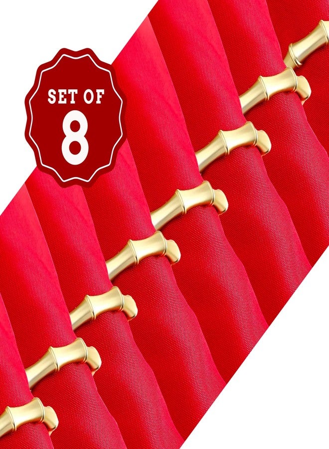 Jolitee Matte Gold Napkin Rings Set of 8 - Elegant & Durable Table Decor for Weddings, Dinners & Special Occasions - Image 2