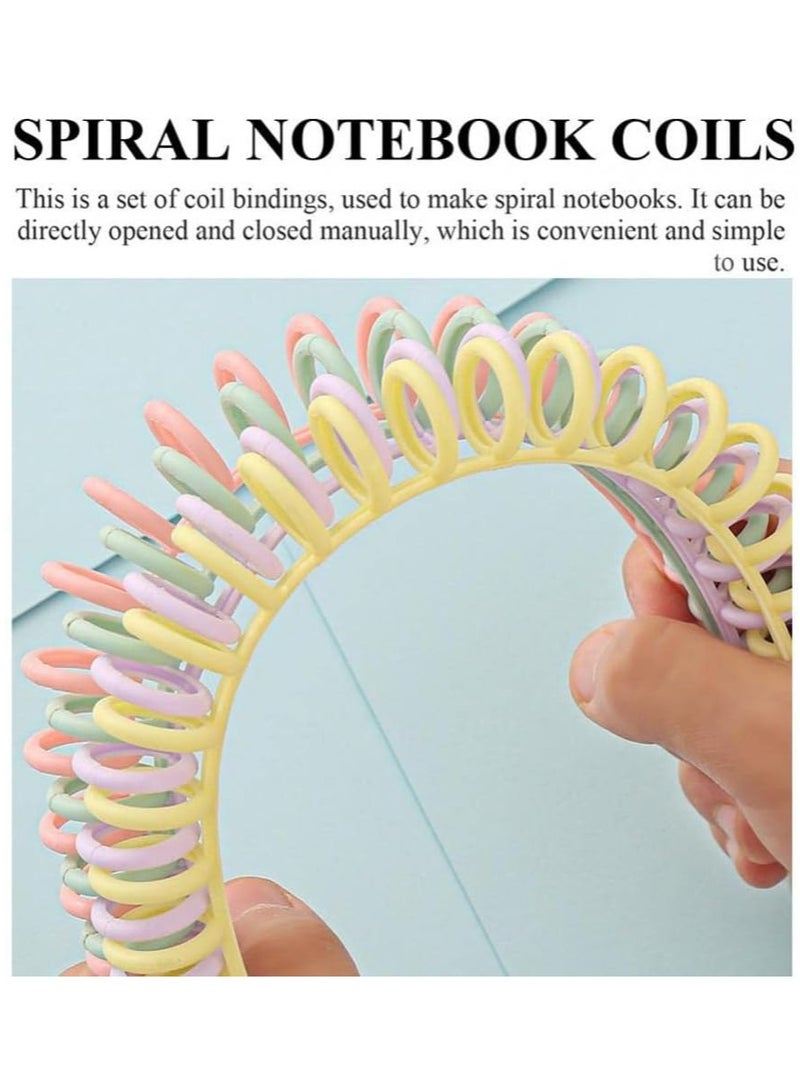 Generic 12 Pack Spiral Binding Coils,Colored Coil Bindings Spines,Plastic Loop Wire Binding Spines,DIY Notebook Binding Spirals,Spiral Binding Rings for Teacher Student Document,School Office Supplies - Image 5