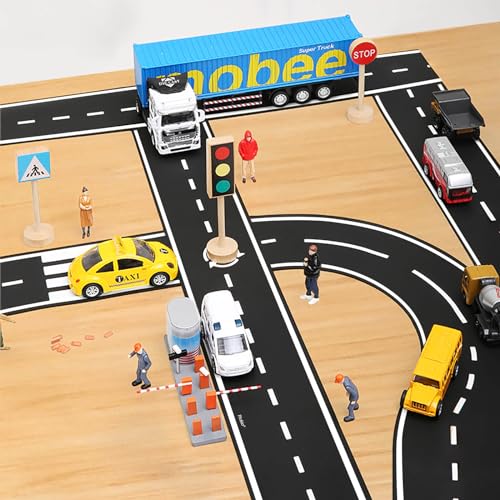 Piokio 33' x 2.4" Black Road Track Tape, Car Tracks are Great for Kids Birthday Party, Racing Party Decoration (1 Rolls) - Image 5