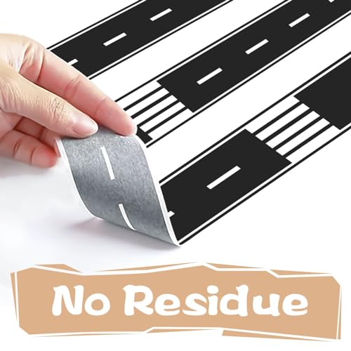 Piokio 33' x 2.4" Black Road Track Tape, Car Tracks are Great for Kids Birthday Party, Racing Party Decoration (1 Rolls) - Image 4
