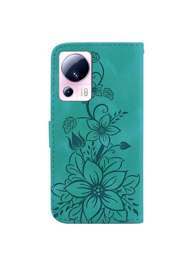 erorex Case For Xiaomi 13 Lite / Civi 2 Lily Embossed Leather Phone Case  - Image 3