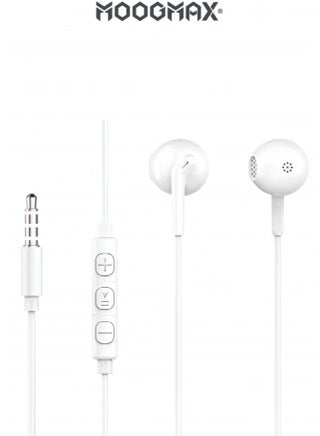 Wired earphone with strong and clear sound and built-in high-definition microphone during calls, original Headphone compatible with most devices that support the Aux port. In white - view 2