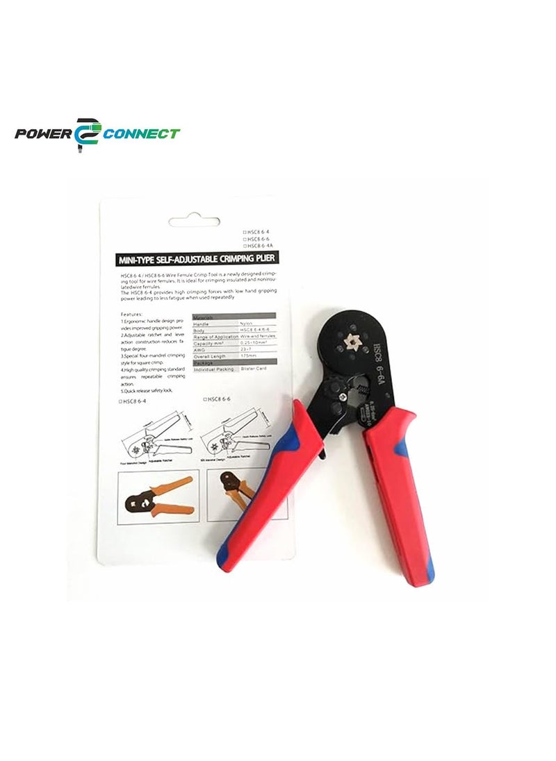 Generic - POWER CONNECT 2410 AWG SelfType PressPlier 056mm2 Capacity Soft Grip Hexagonal Cut Crimping Tool PCLSC8_66 - Image 1