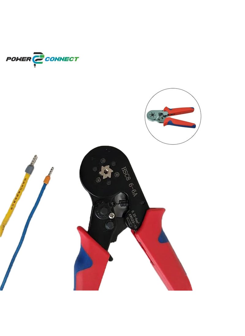 Generic - POWER CONNECT 2410 AWG SelfType PressPlier 056mm2 Capacity Soft Grip Hexagonal Cut Crimping Tool PCLSC8_66 - Image 1