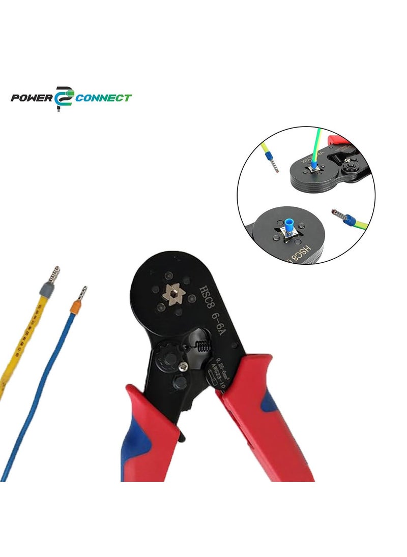 Generic - POWER CONNECT 2410 AWG SelfType PressPlier 056mm2 Capacity Soft Grip Hexagonal Cut Crimping Tool PCLSC8_66 - Image 1