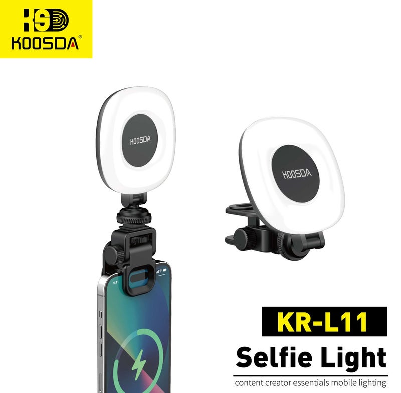 KOOSDA KR-L11 Rechargeable LED Selfie Fill Light – Perfect Lighting Anytime Anywhere - Image 1