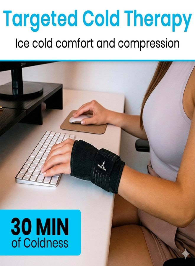 Arctic Flex Wrist & Thumb Ice Pack Wrap - Extra Strength Hot & Cold Therapy - Reusable Hand Freeze Sleeve - for Arthritis, Carpal Tunnel, Surgery, & Pain Relief (Fits Left & Right) - Image 3