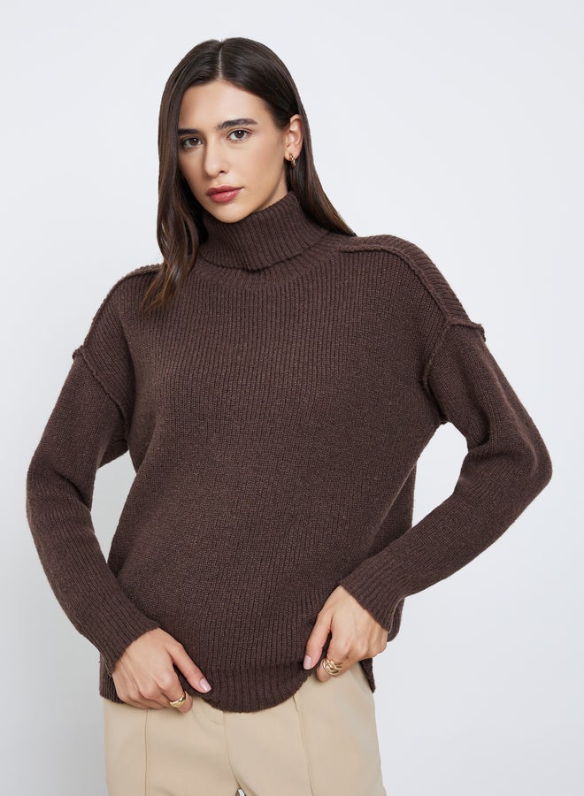 ستايلي سويتر بياقة عالية واسعة - Image 4