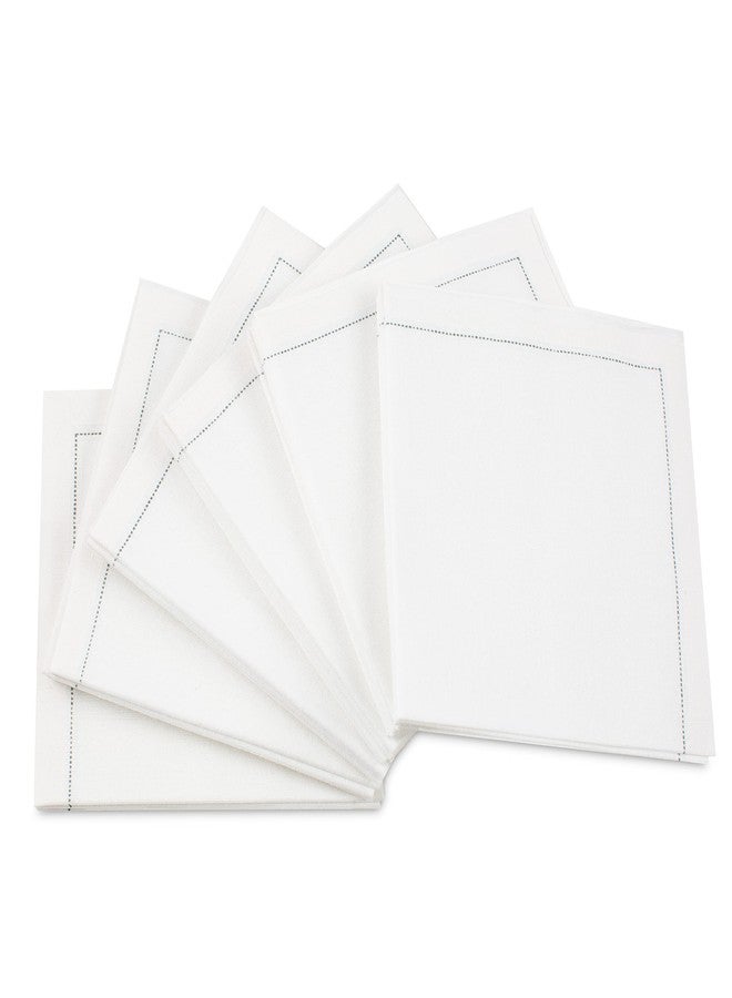 FIVE STAR NAPKINS مناديل كوكتيل فاخرة من فايف ستار، مطوية ربع طية، 30 منديل قطني فاخر للاستخدام مرة واحدة، مقاس 8 × 8 بوصة، مثالية لحفلات الكوكتيل المنزلية، وليالي الألعاب، والمشروبات، وأعياد الميلاد، وحفلات الزفاف، والعطلات، لون أبيض - Image 4