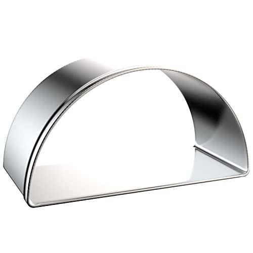 QAAQS Half Circle Semicircle Cookie Cutter Set Large - 5 Inch, 4 Inch, 3 Inch, 2 Inch - Watermelon Frame Plaque Cookie Cutters Shapes Molds - Stainless Steel - Image 4