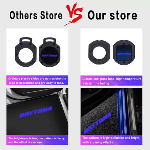 JUNMEI Never Fade Door Light Led Logo for Dodge Charger Daytona Hellcat Projector Ghost Shadow Puddle Courtesy Step Lights (BLUE) - Image 2