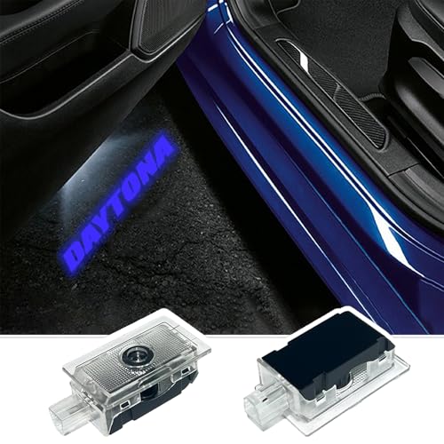 JUNMEI Never Fade Door Light Led Logo for Dodge Charger Daytona Hellcat Projector Ghost Shadow Puddle Courtesy Step Lights (BLUE) - Image 1