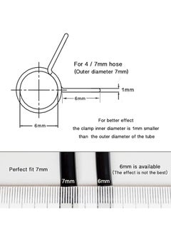 SYOSI 14" Irrigation Hose Clamp, Firm and Leak Proof, Easy to Install, Solution for Leaking of Irrigation Kit Connector, Irrigation Fitting Kit, Double Steel Wire Clamp Double Coil, 100pcs  - Image 5