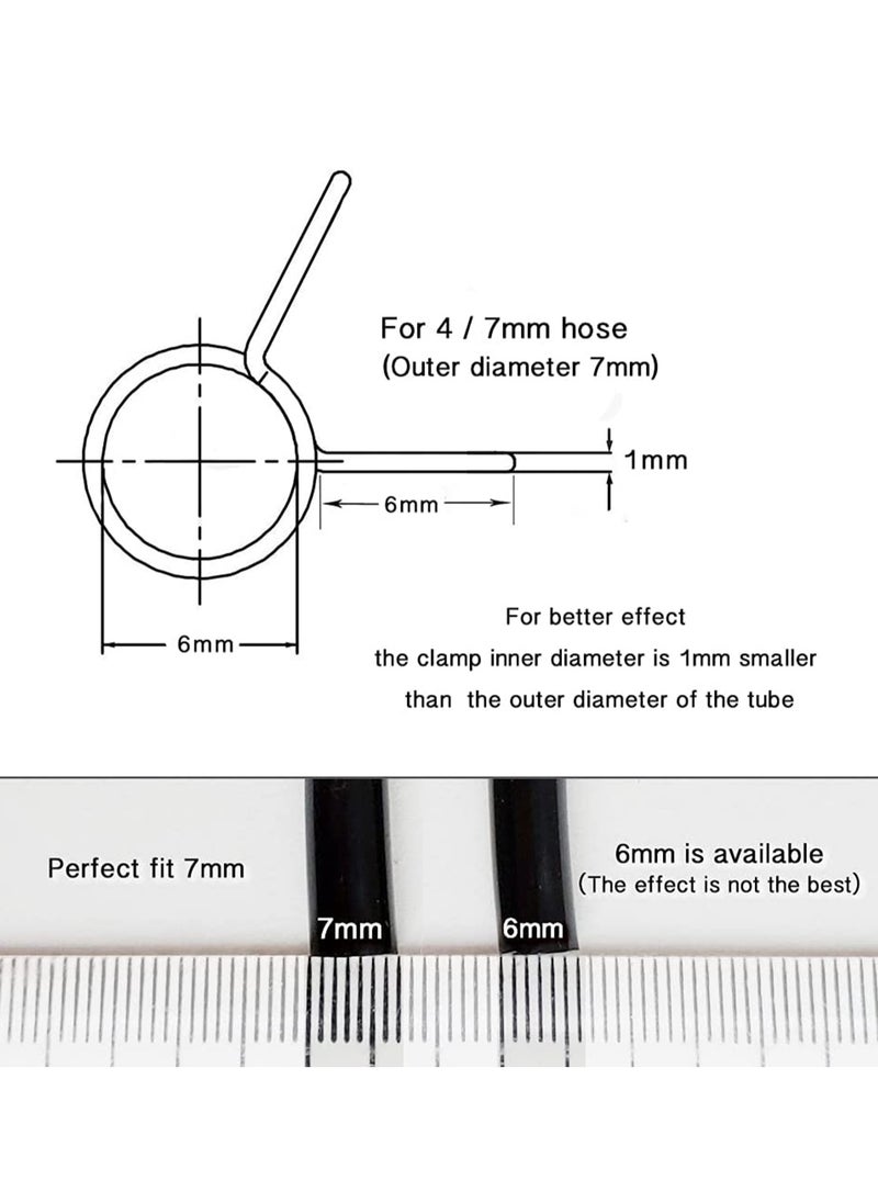 SYOSI 14" Irrigation Hose Clamp, Firm and Leak Proof, Easy to Install, Solution for Leaking of Irrigation Kit Connector, Irrigation Fitting Kit, Double Steel Wire Clamp Double Coil, 100pcs  - Image 5