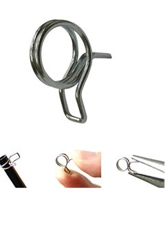 SYOSI 14" Irrigation Hose Clamp, Firm and Leak Proof, Easy to Install, Solution for Leaking of Irrigation Kit Connector, Irrigation Fitting Kit, Double Steel Wire Clamp Double Coil, 100pcs  - Image 1