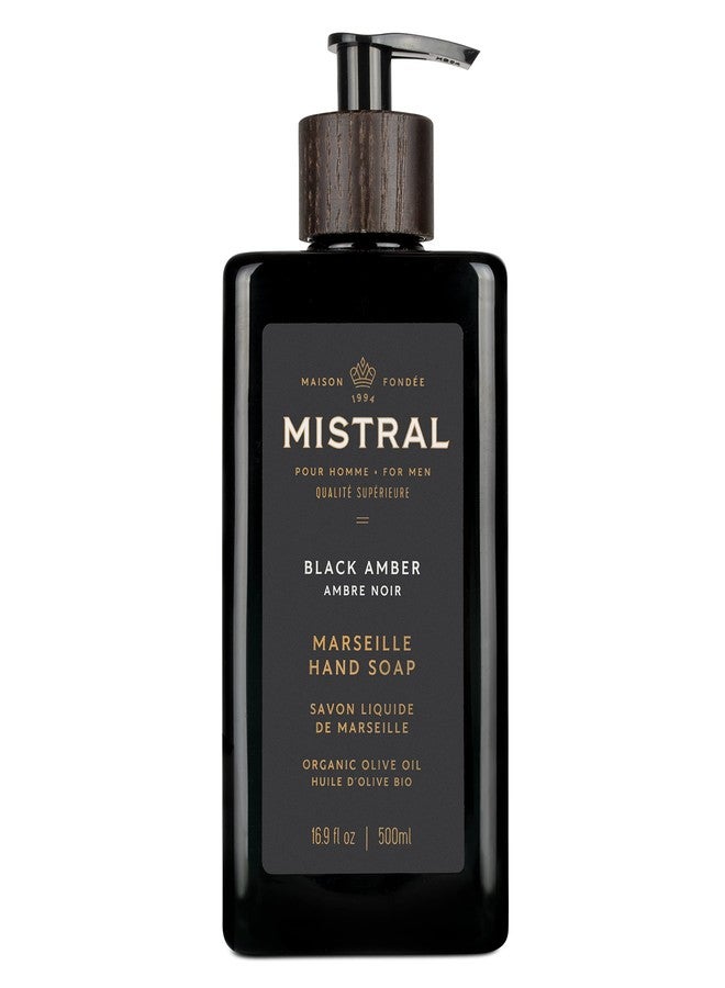 Mistral Men's Natural Hand Soap, Black Amber - Image 1