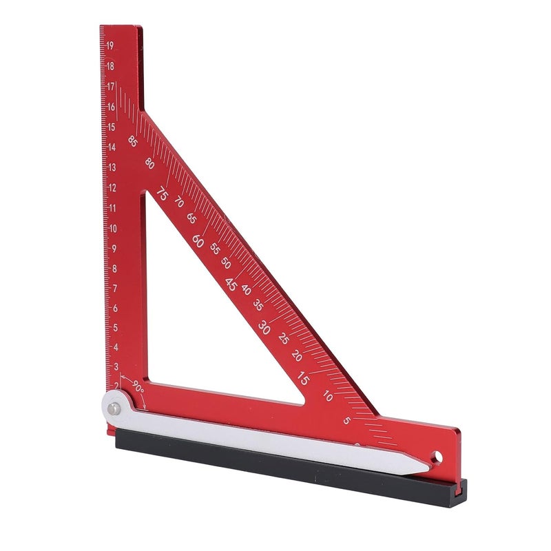 مربع نجارة من سبائك الألومنيوم، أداة تخطيط مستوى العوارض الخشبية 12 بوصة للنجارة والبناء - Image 1