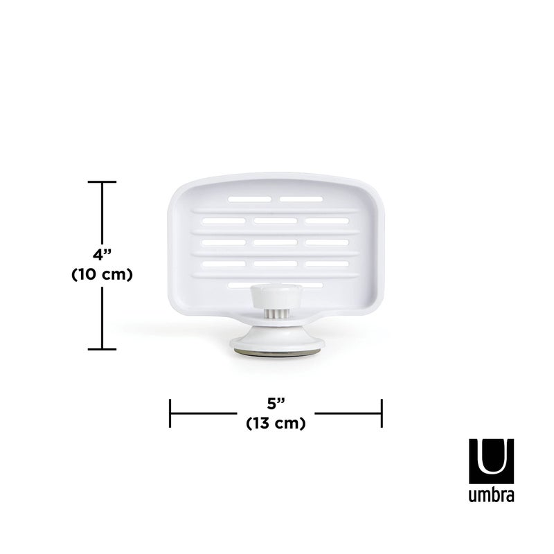 UMBRA حامل صابون أمبرا فليكس بتقنية قفل الجل الحاصلة على براءة اختراع، أبيض - Image 2