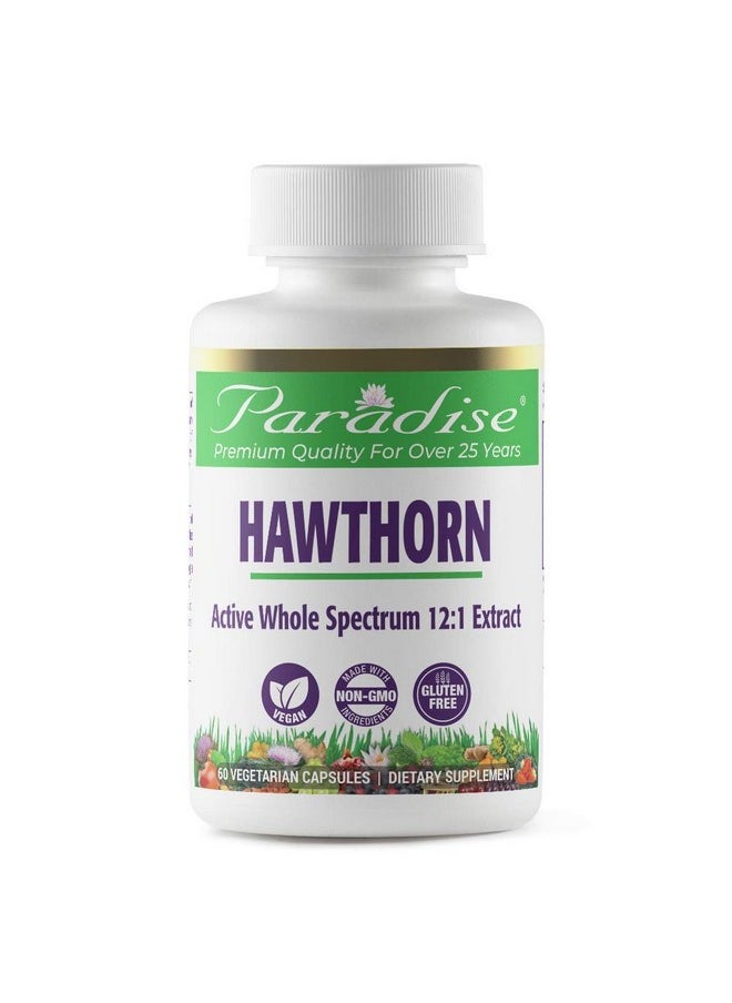 Paradise Herbs Hawthorn Berry Supplement Vegan Nongmo Gluten Free 60 Vegetarian Capsules  - Image 2
