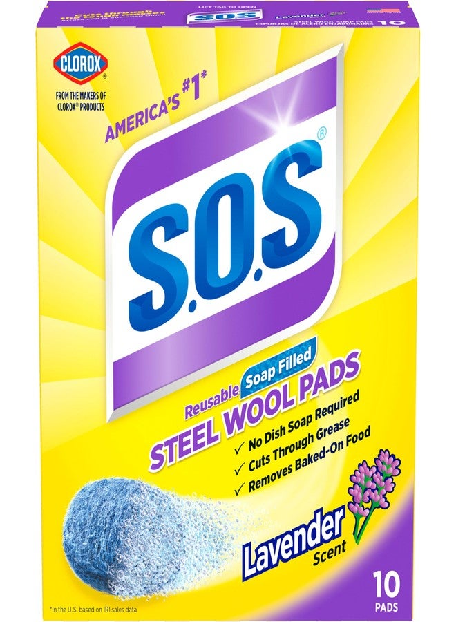 S.O.S Steel Wool Soap Pads, Lavender - 10 ct - Image 1