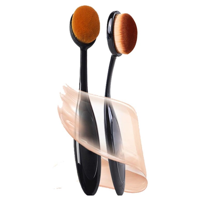QUEMISS 2 Pc Foundation Brush Type Kabuki Makeup Brushes Cosmetics Face Foundation Blending Foundation Makeup Brush Beauty Tool - Image 1