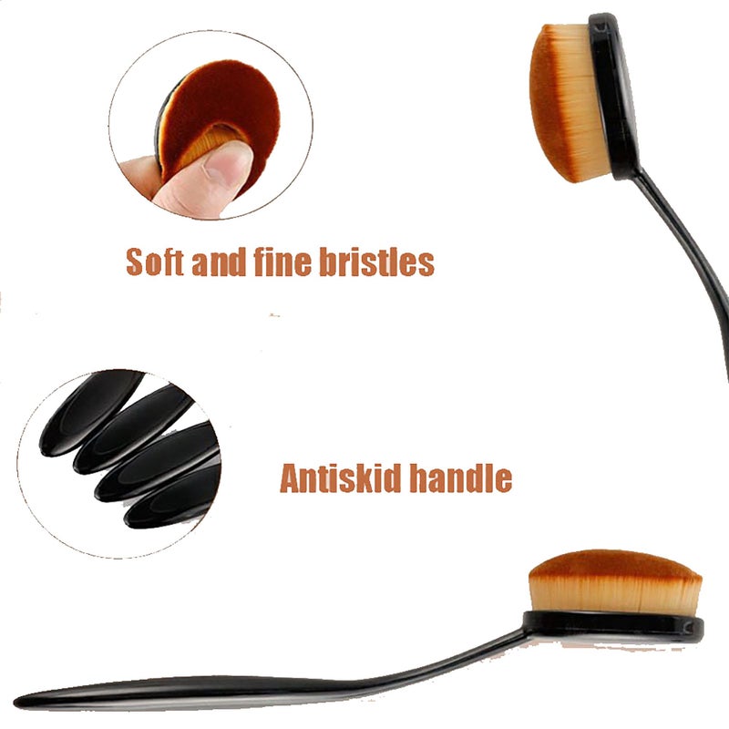 QUEMISS 2 Pc Foundation Brush Type Kabuki Makeup Brushes Cosmetics Face Foundation Blending Foundation Makeup Brush Beauty Tool - Image 3