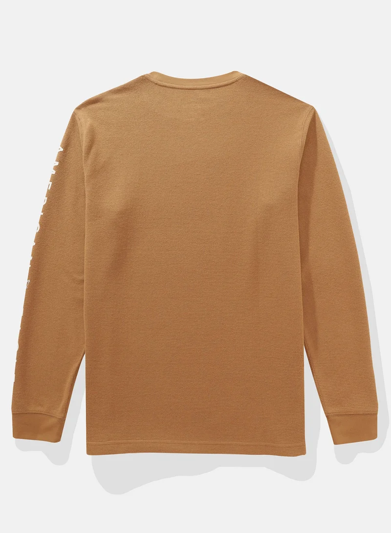 امريكان ايجل Long Sleeve Logo Graphic Thermal T-Shirt