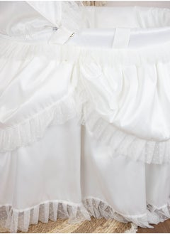 FUN MOMENT Baby cradle Moses basket for babies with mosquito net with white vibrator holder  - Image 2