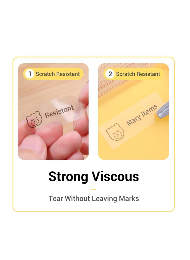 SYOSI Round Labels Maker Tape, Adapted Label Print Paper Label Maker, Waterproof Sticker Labels, Address Labels Name File Folder, Food Cosmetic Office Home Kitchen D11 D110 D101 - Image 4