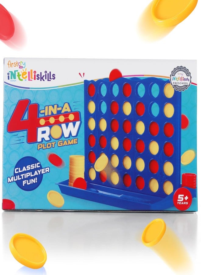 FIRSTCRY INTELLISKILLS لعبة Intelliskills Premium Joint 4 Disc Dropping Game للأطفال، لعبة استراتيجية، لعبة لوحية للأطفال والكبار والعائلات، تعليمية، لاعبين، مرح عائلي، لعبة أنشطة للأطفال من عمر 6 سنوات فما فوق، هدية عيد ميلاد - Image 1