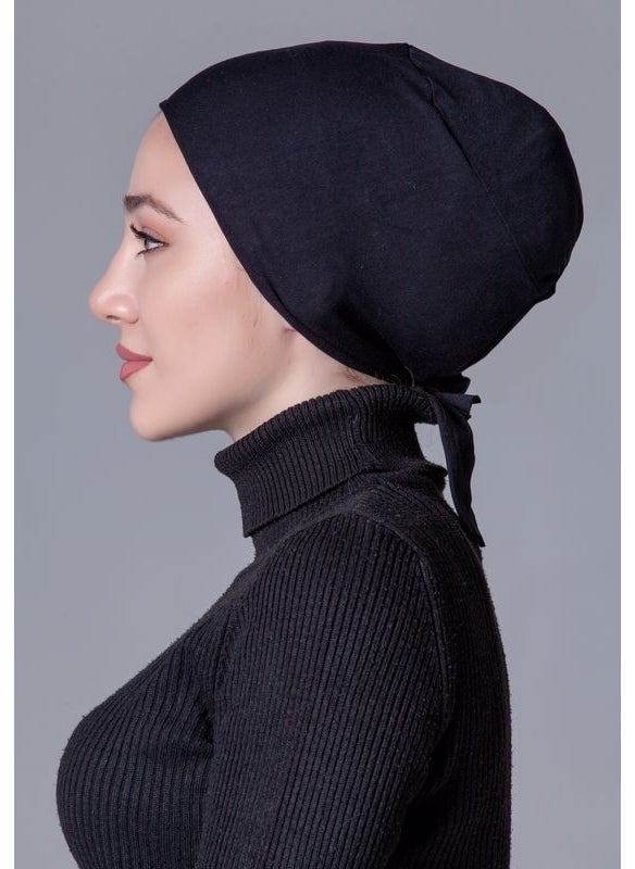 Nanak Black Lycra Non-Slip Bonnet  - Image 3