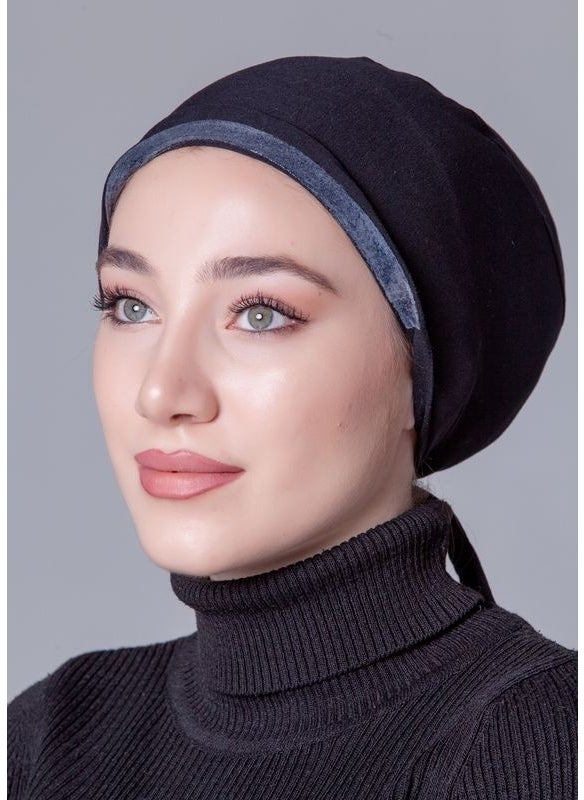 Nanak Black Lycra Non-Slip Bonnet  - Image 4