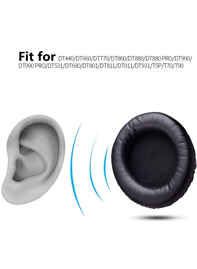 Replacement Ear Pads for Beyerdynamic DT440 DT660 DT770 DT860 DT880 DT880PRO DT990 DT990 PRO Memory Foam Headphones Earpads Headset Ear Cushion (Black)  - Image 5