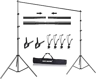 SLOW DOLPHIN 10x 8.5 ft Photo Backdrop Stand, Adjustable Photography Background Support System Stand for Photo Video - Image 1