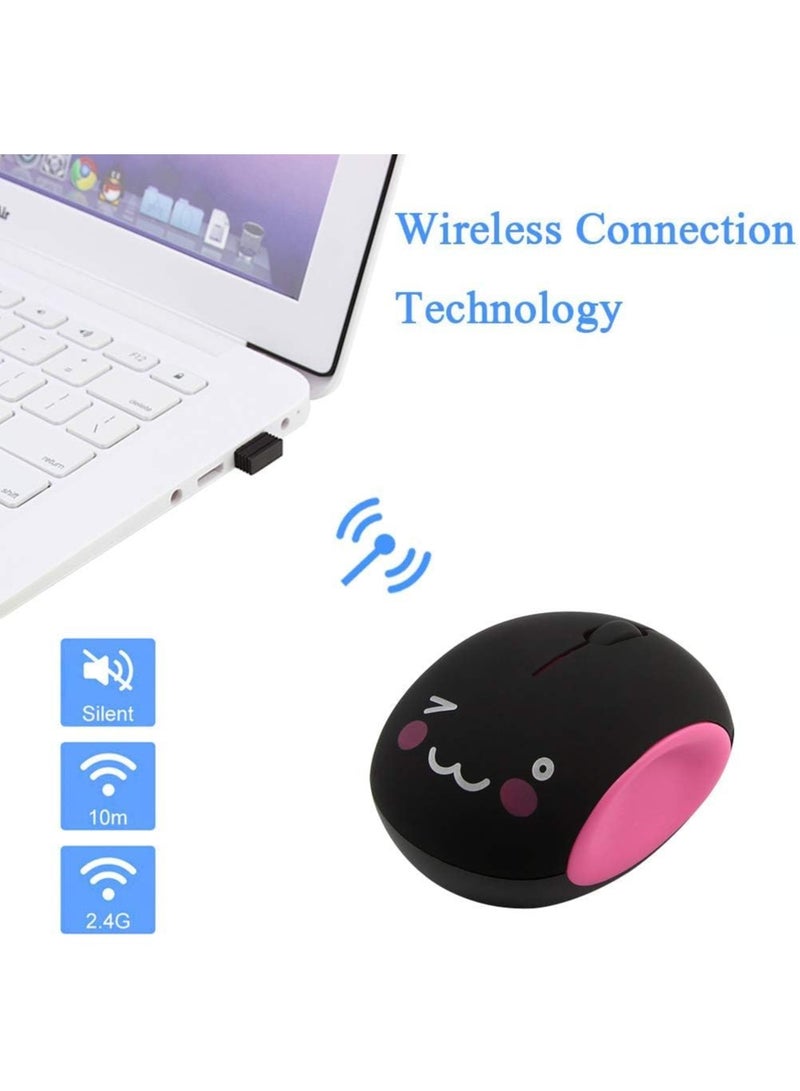 Cute Wireless Mouse 2.4GHz Portable Silent Mouse with USB Receiver 1600 DPI Mini Rechargeable Optical Mice 3 ons Cartoon for Laptop Desktop PC Notebook - Image 2