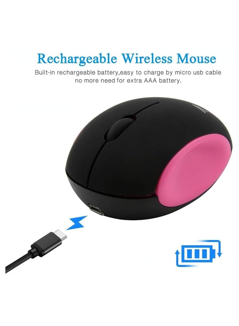 Cute Wireless Mouse 2.4GHz Portable Silent Mouse with USB Receiver 1600 DPI Mini Rechargeable Optical Mice 3 ons Cartoon for Laptop Desktop PC Notebook - Image 3