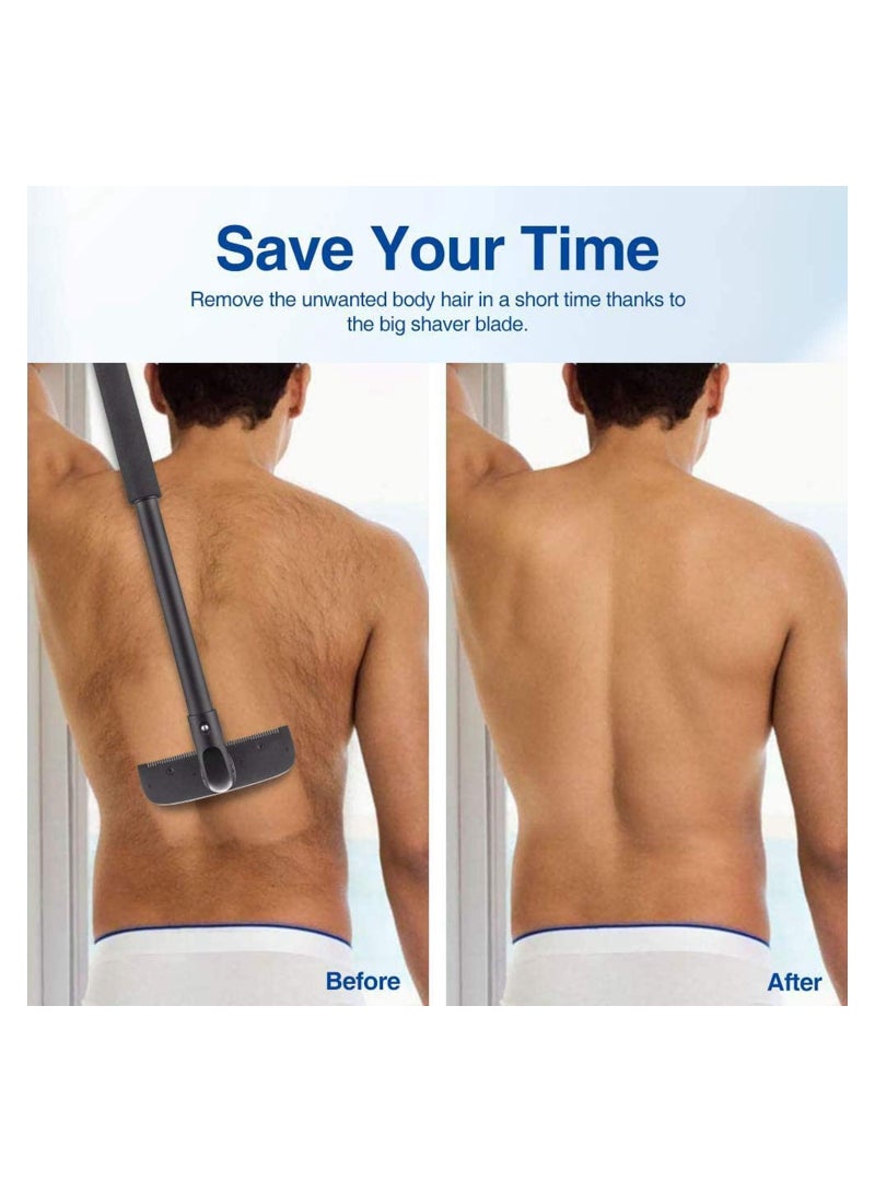 SYOSI Back Razor, Back Shaver, Adjustable Men's Back Razor Body Razor, Safe and Painless Back Shaving Can Be Dried for Wet and Dry Use, Professional DIY Electric Body Shaver, Pain-Free Back Hair Removal - Image 5