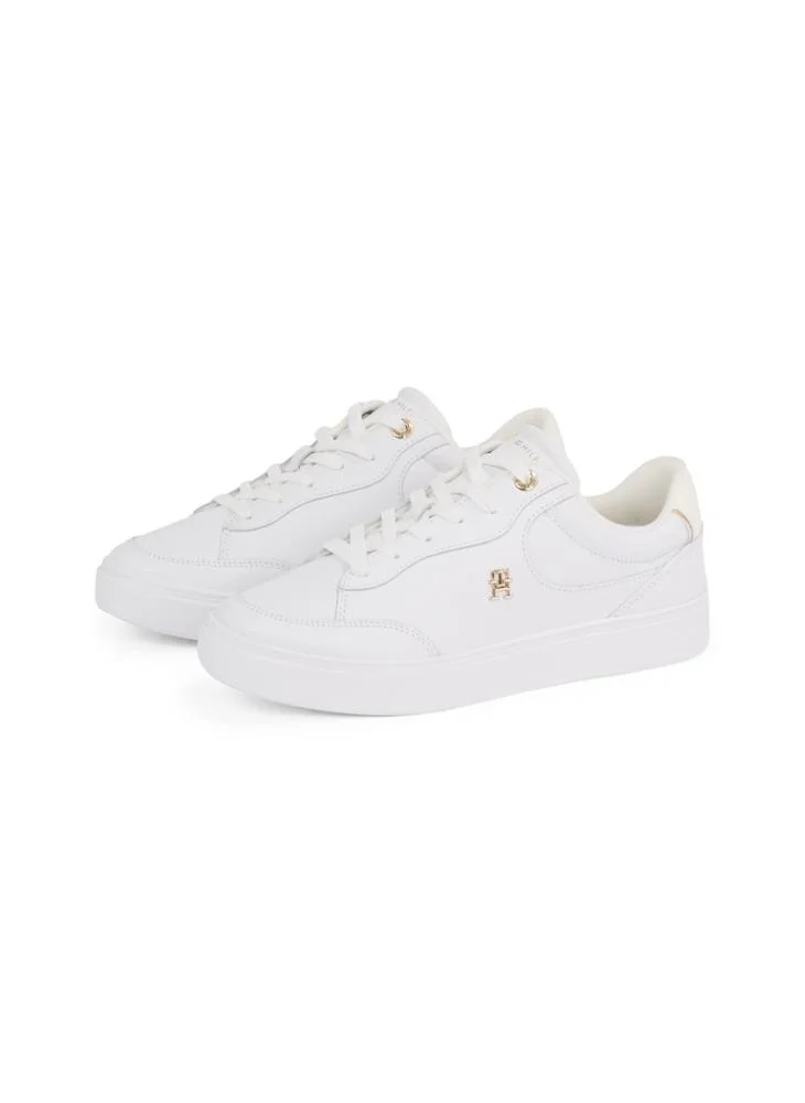 تومي هيلفيغر Logo Detail Lace Up Low Top Sneakers