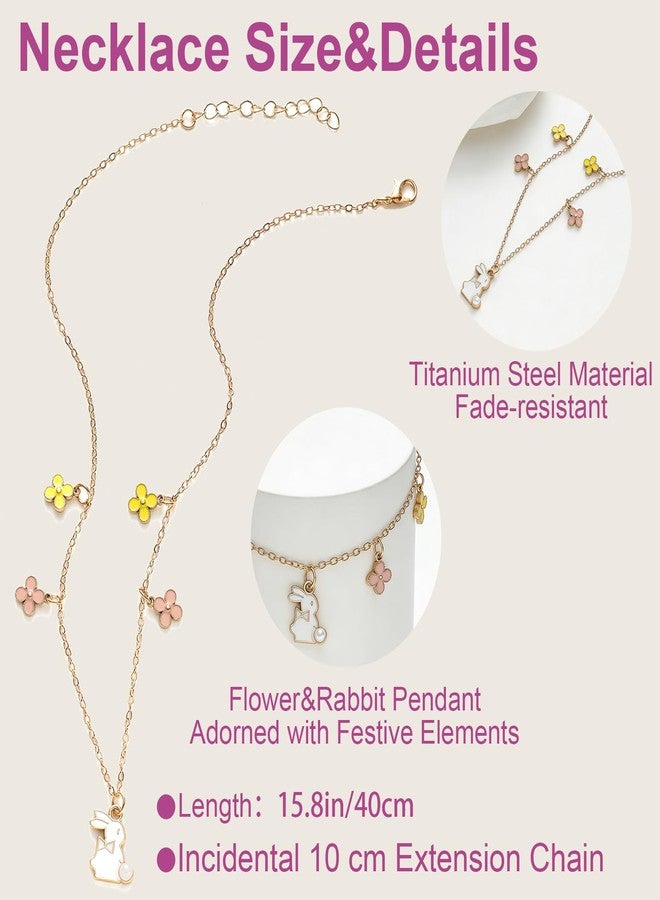 BTPIEL Easter Bracelets Necklaces Basket Stuffers Bunny Egg Fillers Easter Gift for Women - Image 3