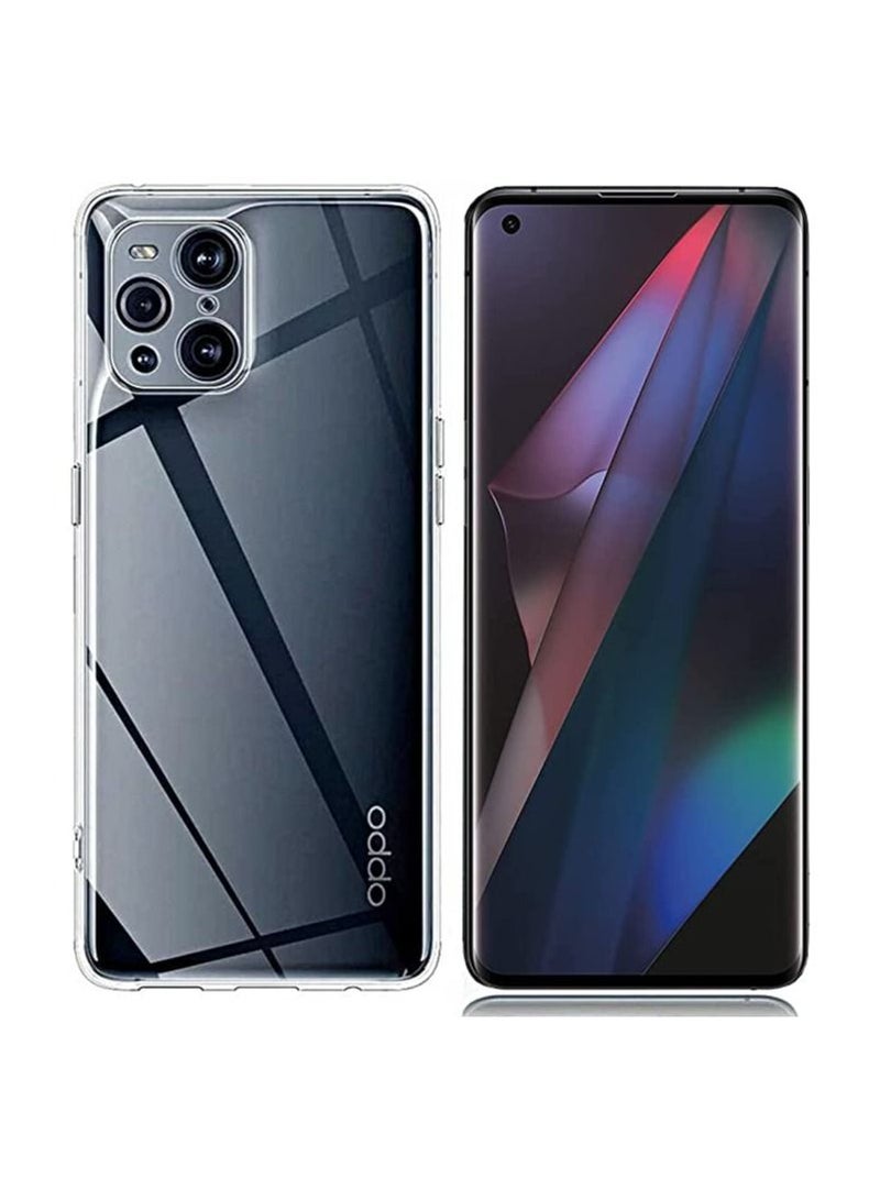 Oppo Find X3 Pro 5G - Clear Case Thin Transparent Silicone Gel Cover for Oppo Find X3 - Image 2