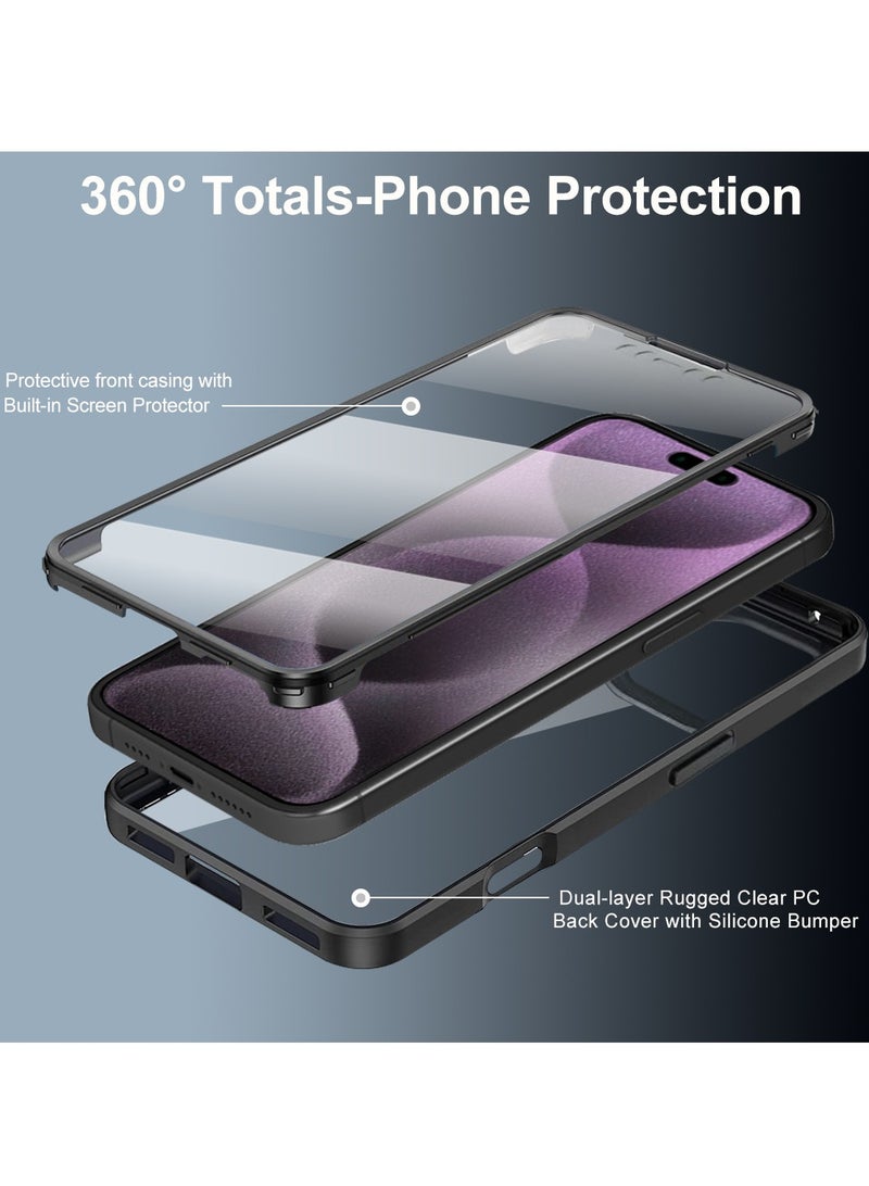 عام حافظة شاملة لجهاز iPhone 16 Pro Max/16 Pro/16 Plus/16، حافظة مضادة للسقوط بلمسة نهائية غير لامعة متوافقة مع iPhone 16 Pro Max/16 Pro/16 Plus/16 - Image 2