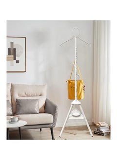 Vertical clothes steamer and stand for steaming clothes, white color, 175 cm