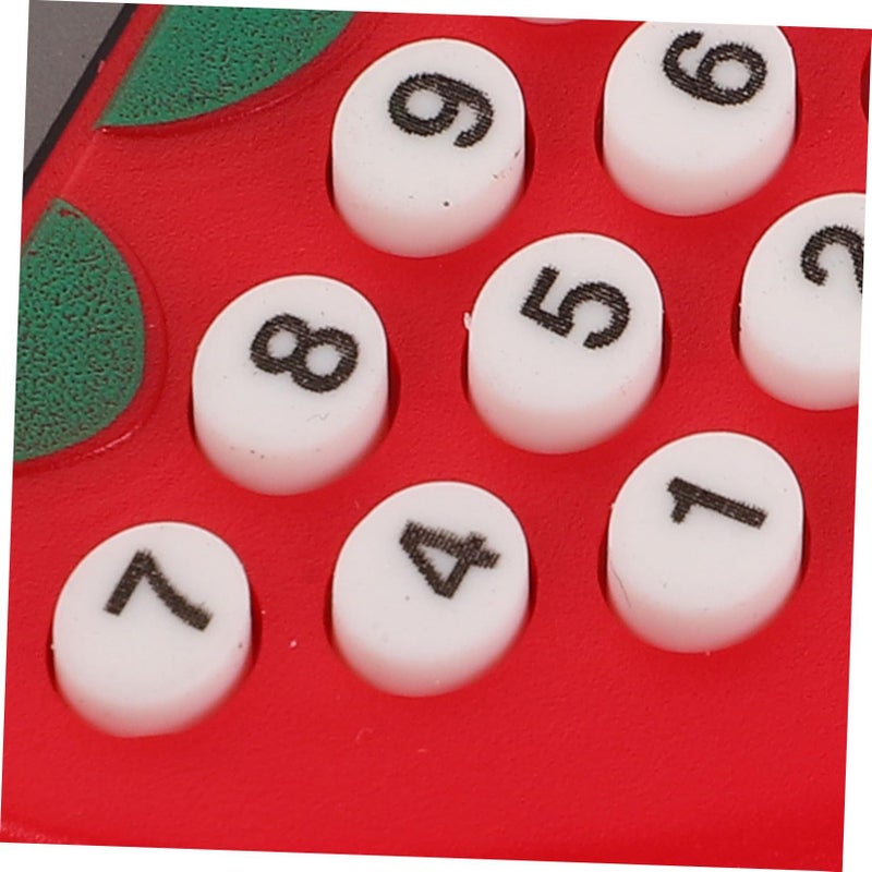 2pcs Strawberry Fruit Shape Keychain Calculator Mini Portable Digital Calculator For School Office And Daily Use - Image 4