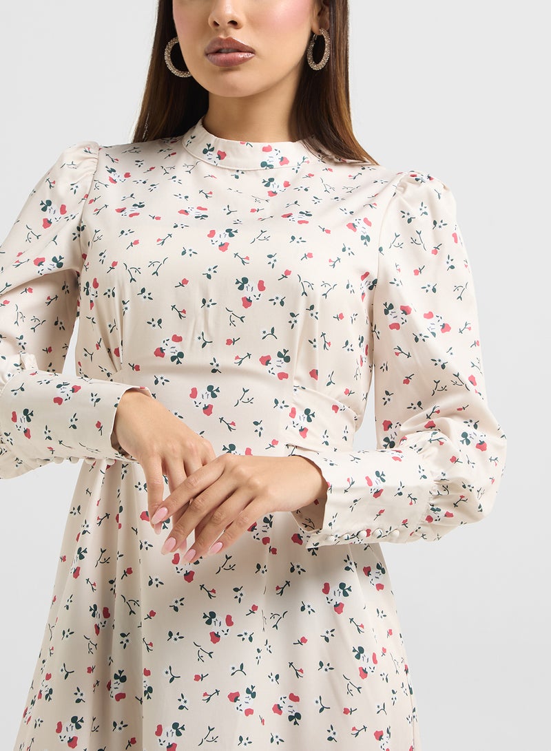 Khizana Floral Print Dress - Image 3
