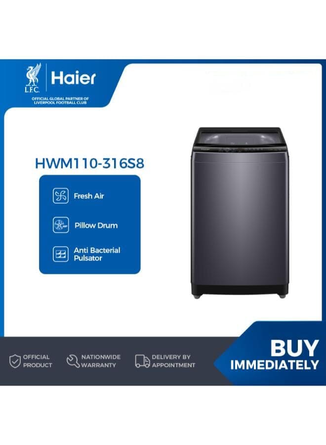 هاير غسالة 11 كجم تحميل علوي، HWM110-316S8 - Image 1