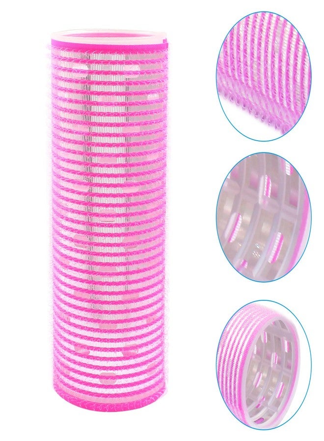 Coufce 4 Pcs Hair Curlers Rollers 2 Inch Self Grip Holding Rollers Aluminium Core Curler Roller Hairdressing Curler for Long Medium Short Thick Fine Hair Volume（Rose Red, Light Pink, Purple, Black） - Image 2