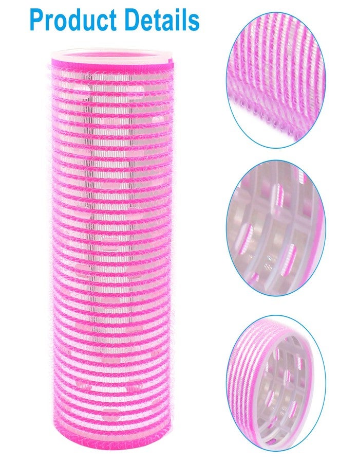 Coufce 4 Pcs Hair Curlers Rollers 2 Inch Self Grip Holding Rollers Aluminium Core Curler Roller Hairdressing Curler for Long Medium Short Thick Fine Hair Volume（Rose Red, Light Pink, Purple, Black） - Image 3
