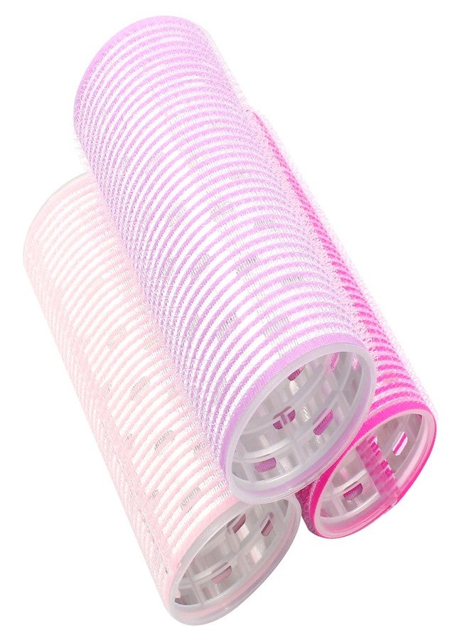 Coufce 4 Pcs Hair Curlers Rollers 2 Inch Self Grip Holding Rollers Aluminium Core Curler Roller Hairdressing Curler for Long Medium Short Thick Fine Hair Volume（Rose Red, Light Pink, Purple, Black） - Image 5