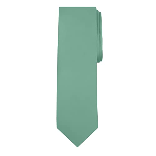 Jacob Alexander Solid Color Men's Regular Tie - Seafoam - Image 1