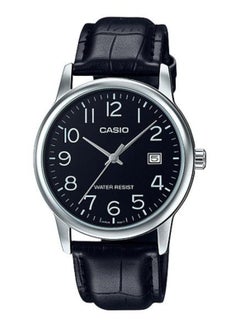 CASIO ساعة زوجية بسوار من الجلد الأسود MTP/LTP-V002L-1BUDF  - Image 2